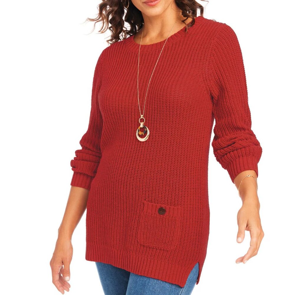 Shaker Pullover Sweater Claret 3XL